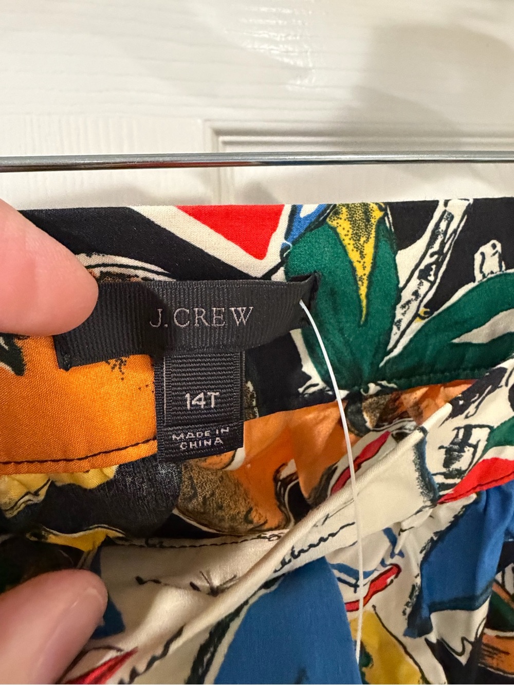 NWT J.Crew Vibrant Tropical Vacation to Spain Print Wrap Skirt - Green Multi - Picture 7 of 14